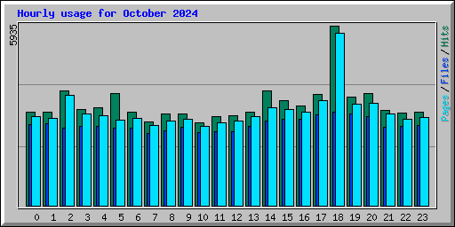 Hourly usage for October 2024